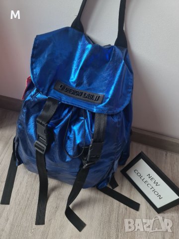 НОВА колекция спортна чанта в цвят СИН ХАМЕЛЕОН на Q DESIGN LAB. Тип- мешка, снимка 2 - Раници - 41267852