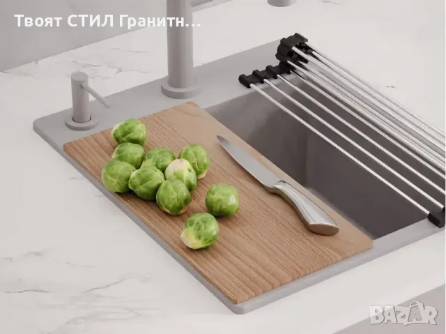 Сива Кухненска Мивка от гранит модел Рига Easy 380 x 440 mm, снимка 8 - Други - 40870152