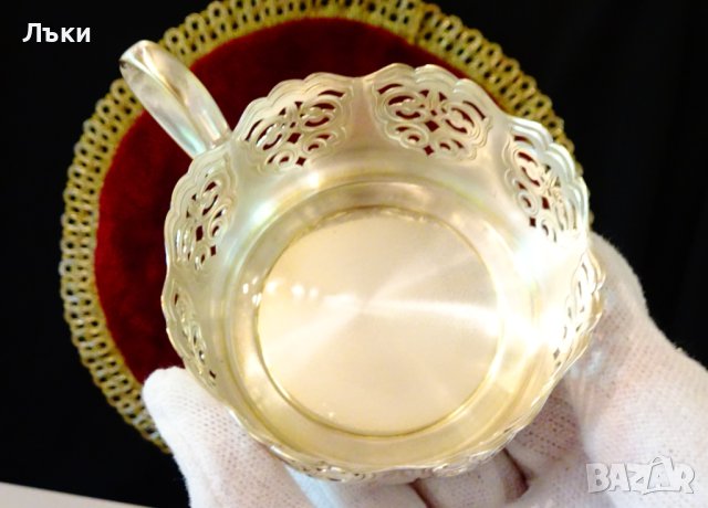 Посребрен сервиз чаши 8 броя. , снимка 7 - Сервизи - 41613669