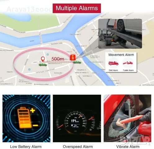 TKMARS TK913 Mini GPS Tracker – GPS локатор с магнит, проследяване в реално време и аларми, снимка 6 - Аксесоари и консумативи - 55738485
