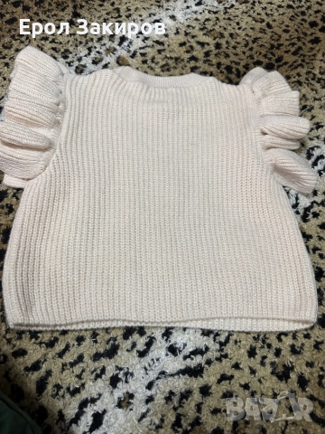 Плетена бежава блузка , снимка 2 - Блузи с дълъг ръкав и пуловери - 52870867