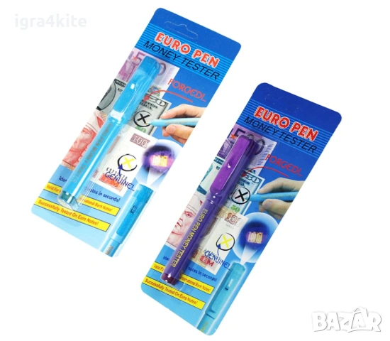 2в1 Тестер за евро банкноти | Писалка | Маркер за проверка на ерво с UV светлина, снимка 3 - Ученически пособия, канцеларски материали - 53412418