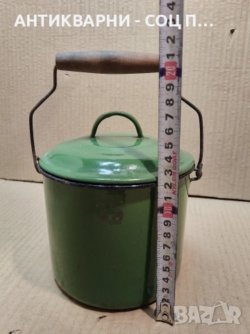 Стара Соц Българска Емайлирана Садинка / 1953 г. / НОМЕР 1676., снимка 9 - Антикварни и старинни предмети - 53782159