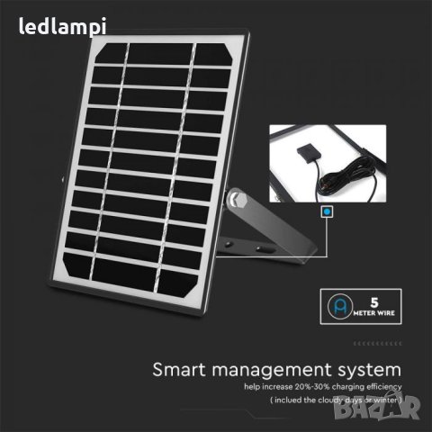 Соларен LED Прожектор 10W Сензор IP65, снимка 8 - Соларни лампи - 41678474