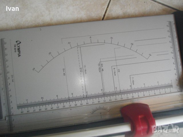 Нов Ролков Нож / Резачка За Рязане На Хартия-А4-Алуминиев-OLYMPIA TR 3210-Герм/КНР, снимка 7 - Други инструменти - 40073401