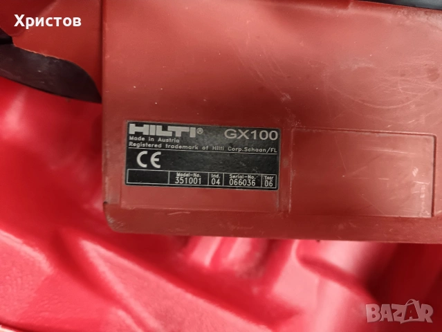 Газов пистолет за директен монтаж Hilti GX 100. , снимка 4 - Куфари с инструменти - 53642890