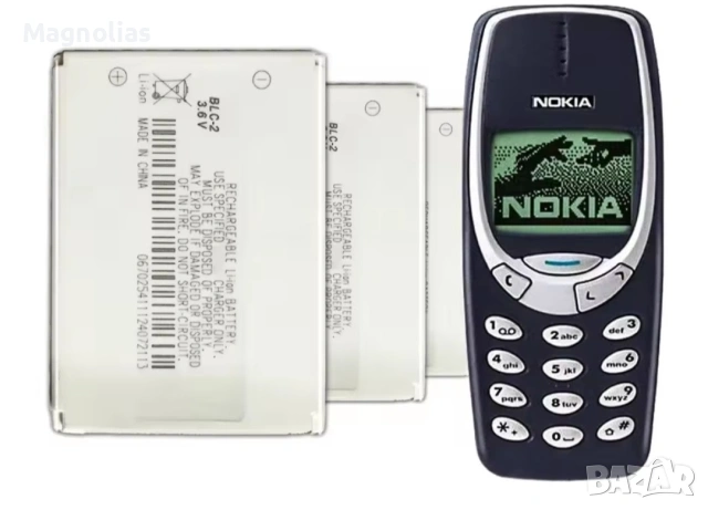 Батерия за NOKIA BLC-2 3310 3330 3410 3510 5510 6800 6810, снимка 2 - Оригинални батерии - 53786948