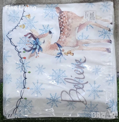 Коледни декоративни калъфки за възглавници – 7 уникални празнични дизайна, 45×45 см - 6бр в комплект, снимка 8 - Декорация за дома - 52073587