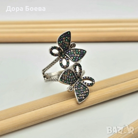 Сребърен пръстен: "Морфелия", снимка 2 - Пръстени - 52406354