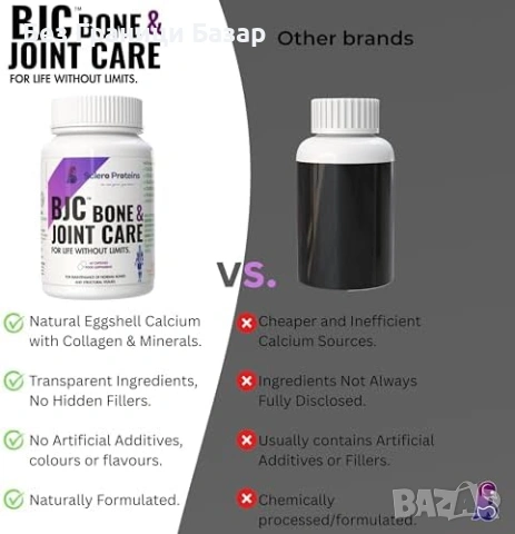 Нови 60 капсули Формула за кости и стави: Калций, Колаген, Хиалурон, 25+ минерала, снимка 7 - Хранителни добавки - 53569538