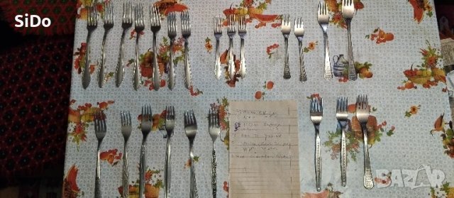 Лот 87 вил,57 лъж,11 ножа за хранене и 3 ножа за рязане на месо и хр. прод.+подарък дъска за хляб., снимка 3 - Прибори за хранене, готвене и сервиране - 50578180