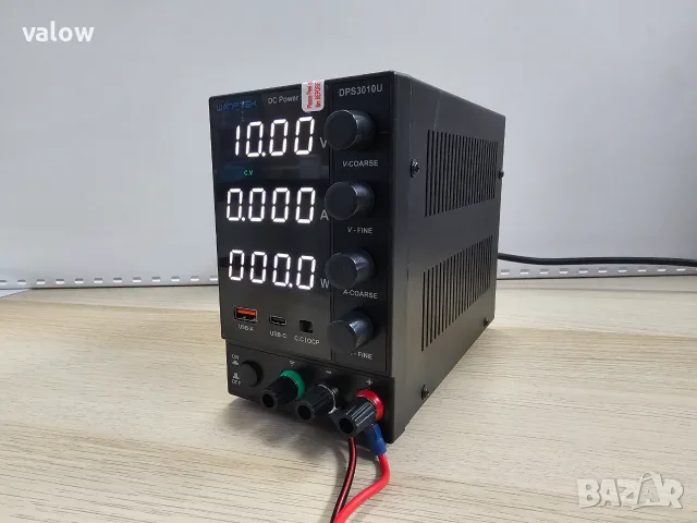 Регулируемо лабораторно захранване 30V / 10A захранващ блок регулиране на ток и напрежение USB TypeC