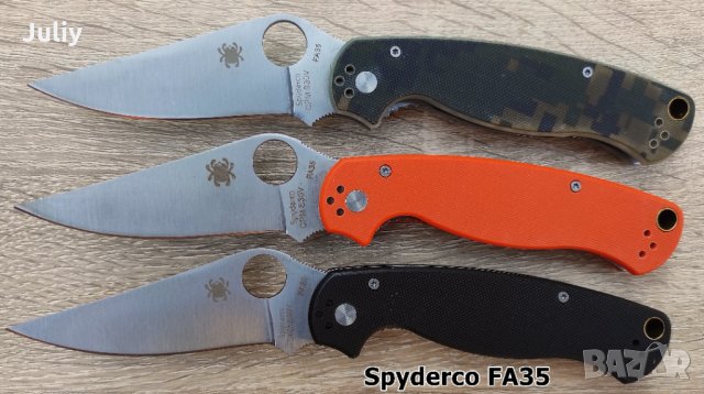 Сгъваем нож Spyderco Military / Paramilitary / FA35, снимка 7 - Ножове - 19574898