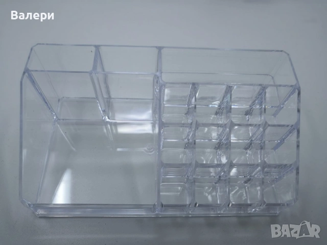 Практичен прозрачен органайзер за гримове в две части, снимка 3 - Други стоки за дома - 53209446