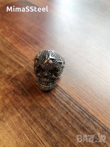 Мъжки стоманен пръстен Philipp Plein, снимка 9 - Пръстени - 35944851