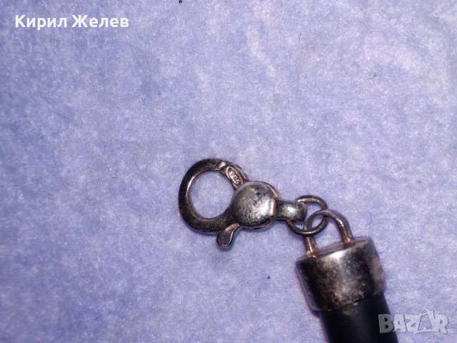 СТАРА ШИКОЗНА СИЛИКОНОВА СРЕБЪРНА АРТ ГРИВНА СРЕБРО 925 ПРОБА 25964, снимка 11 - Гривни - 41638272