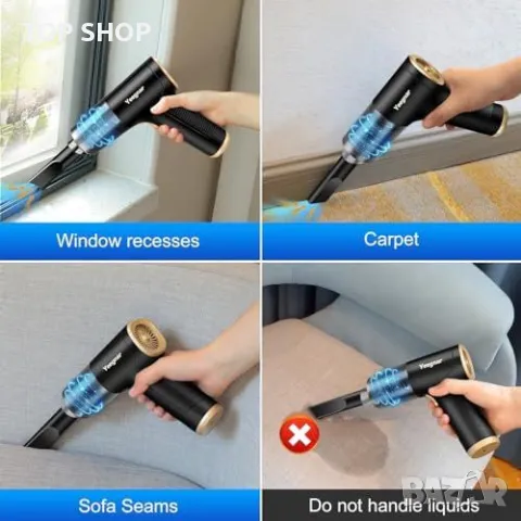 Нов Мини Ръчен Вакуум 6000PA - Безжичен, с HEPA Филтър, За Всеки Дом, снимка 3 - Друга електроника - 49426073