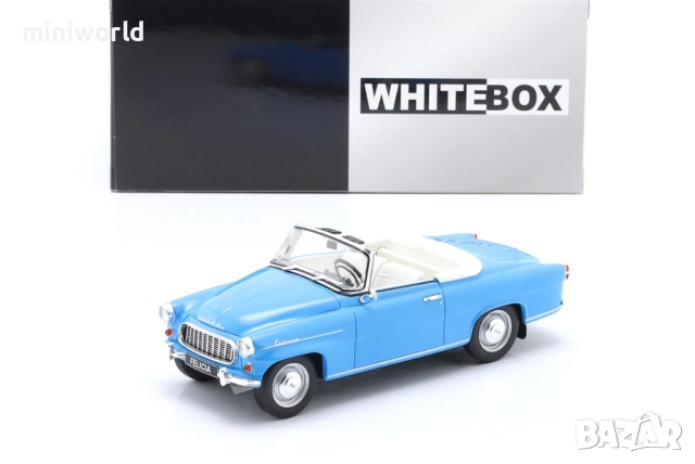 SKODA FELICIA Cabrio 1959 - мащаб 1:24 на WhiteBox моделът е нов в кутия, снимка 5 - Колекции - 52247278