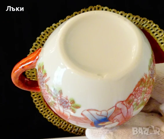 Каничка за мляко японски порцелан,злато. , снимка 5 - Антикварни и старинни предмети - 51216113