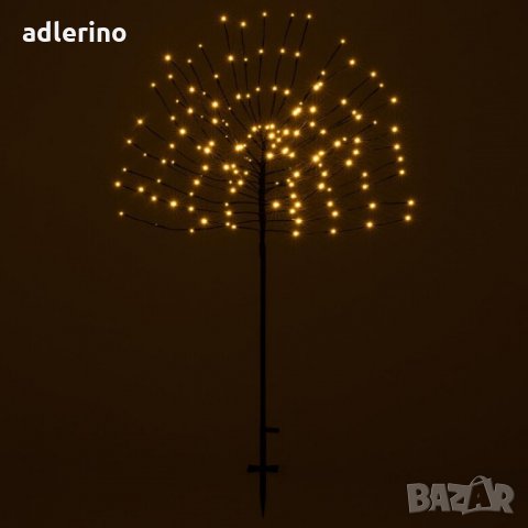 Декоративно светещо, 140 ЛЕД топло бели, трафо, таймер, 150 см, снимка 2 - Лед осветление - 34312822