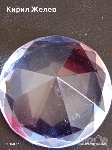 Преспасие от кристално стъкло с форма на диамант много красиво 48991, снимка 3 - Други - 51730559