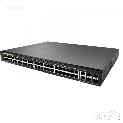 Cisco SG 350-52P 52-Port Gigabit PoE Managed Switch, снимка 2 - Суичове - 34311655