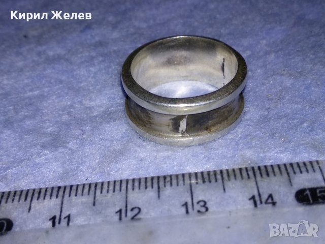 СТАР МЕКСИКАНСКИ МАСИВЕН СРЕБЪРЕН ПРЪСТЕН Тип ХАЛКА СРЕБРО MEXICO925 МАЙСТОРСКА АРТ ИЗРАБОТКА 60681, снимка 13 - Пръстени - 40556621