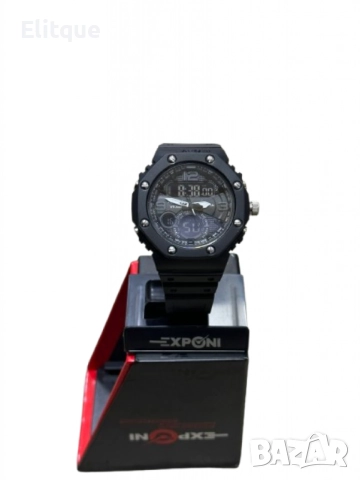 Водоустойчив спортен дигитален часовник EXPONI "Двоен екран,подсветка,аларма, хронометър и др. , ", снимка 6 - Мъжки - 52889487