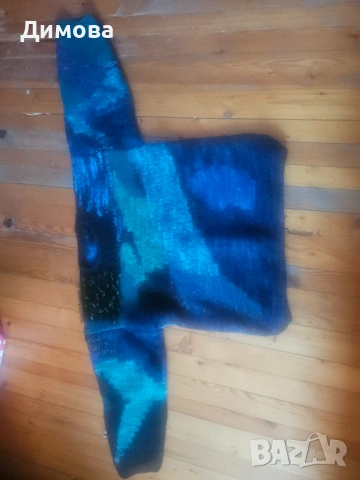 Бутикова ръчно плетена фанела многоцветна, снимка 4 - Блузи с дълъг ръкав и пуловери - 53090445