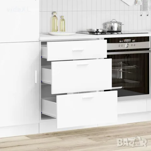 vidaXL Кухненски шкаф "Lyon" бял, инженерно дърво, снимка 3 - Шкафове - 56148211