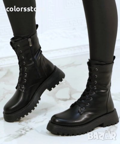 Равни боти - черна кожа - BZT2, снимка 2 - Дамски боти - 38925024