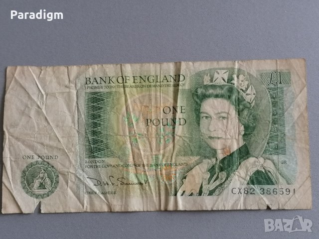 Банкнота - Великобритания - 1 паунд | 1982г., снимка 1 - Нумизматика и бонистика - 36009252