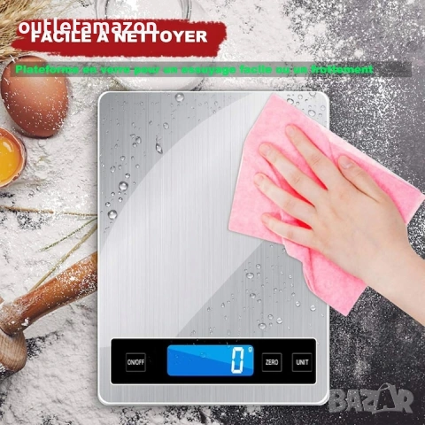 Дигитален кухненски кантар, 15 кг,, снимка 2 - Други - 53221947