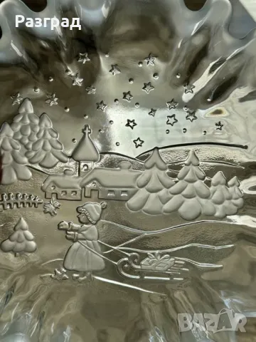 Кристално коледно плато Mikasa , Christmas Story, снимка 3 - Други - 47870176
