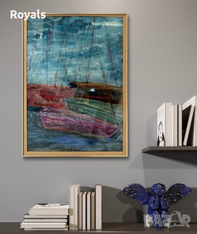Авторска картина “Лодки”, снимка 4 - Картини - 40863351
