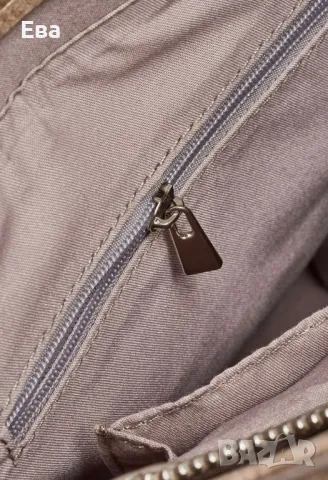 Next, кръгла чанта от изкуствен велур, Бежов, снимка 5 - Чанти - 49988710