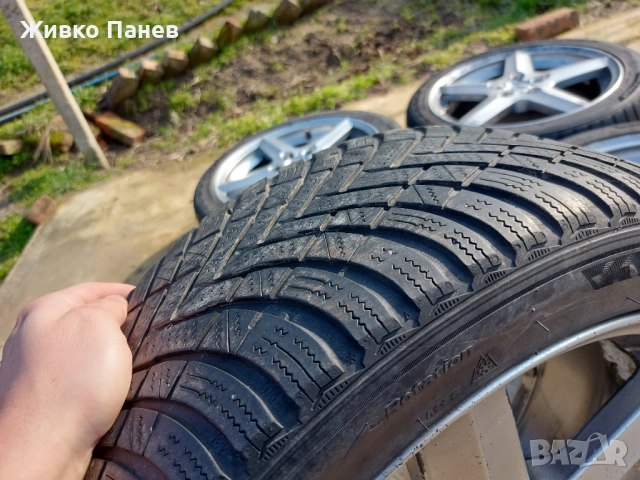 Джанти 17"/7J/5x112/ЕТ38 със зимни гуми Hankook 225/45 R17 – комплект, снимка 6 - Гуми и джанти - 53700058