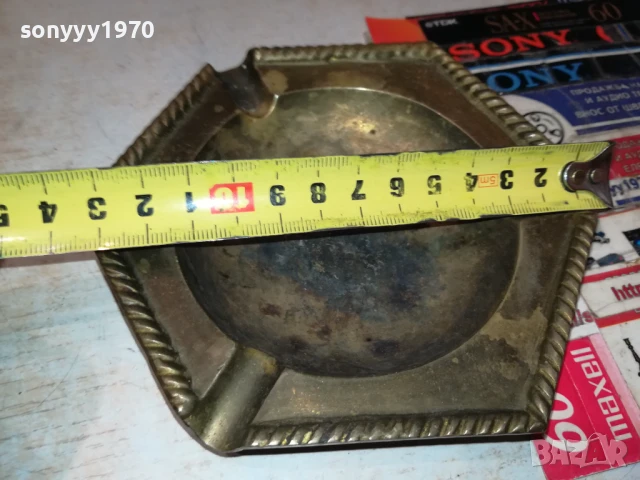 ПЕПЕЛНИК-МЕД/МЕСИНГ-ВНОС SWISS 1708251144LCHERY, снимка 10 - Антикварни и старинни предмети - 51390849