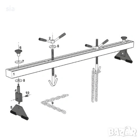 Траверса за двигател, Сервизна Греда за укрепване двигател, снимка 2 - Аксесоари и консумативи - 38778999