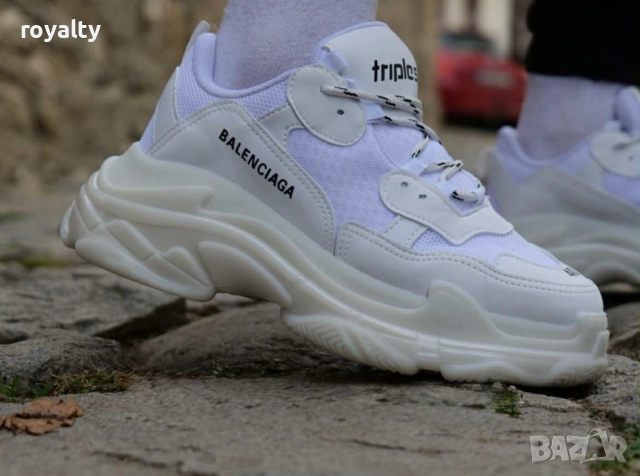 Balenciaga TripleS Цвят- Бяло, снимка 3 - Маратонки - 52425486