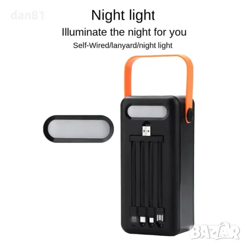 Външна Батерия Power Bank за къмпинг с реален капацитет 40 000 mAh и силна LED светлина., снимка 6 - Къмпинг осветление - 48700316