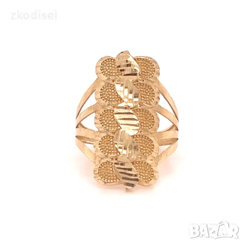 Златен дамски пръстен 3,81гр. 14кр.проба:585 размер:56 модел:4056-4, снимка 1