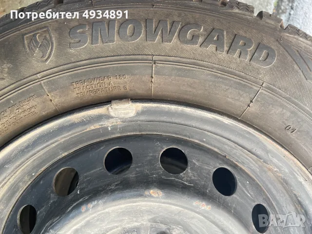 4 броя метални джанти 15" 5х100 от Toyota Avensis T22 със зимни гуми Rosava Snowgard 195/65, снимка 8 - Гуми и джанти - 55880575