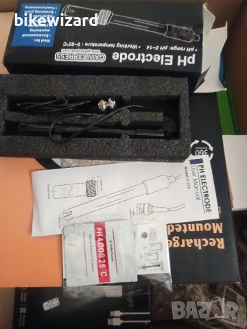 pH електрод с BNC гнездо сонда 300cm кабел 0-14pH за pH метър, pH контролер pH устройство НОВ , снимка 7 - Друга електроника - 51509762