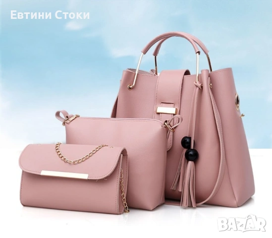 Бохо комплект от 3 черни чанти - стил и практичност, снимка 6 - Чанти - 53252980