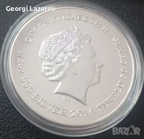 ТУВАЛИ 2014 ПЛАКЕТ .ЖИРАФИ, снимка 3 - Нумизматика и бонистика - 49453005