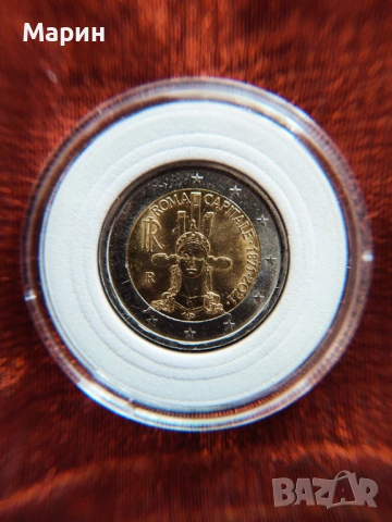 2 евро  Италия 2021 „Рим – столица“ с голям  дефект-липсват 4 звезди, снимка 10 - Нумизматика и бонистика - 51953419