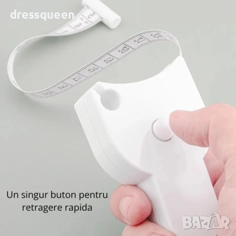 4829 Автоматичен метър за обиколки (150 см) с ергономичен бутон за прибиране, снимка 3 - Други стоки за дома - 53733074