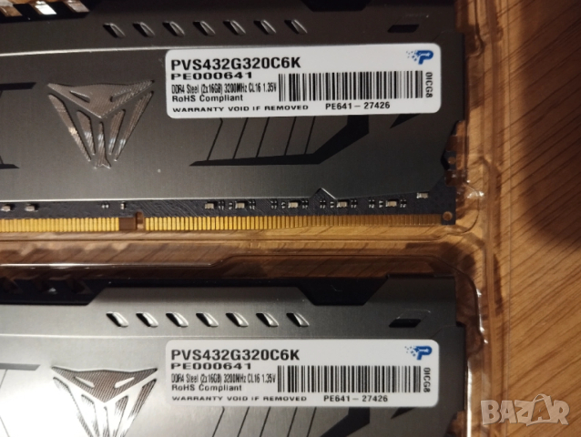 DDR4 32Gb (2 x 16Gb) 3200MHz Patriot Viper Steel, снимка 3 - RAM памет - 53336431
