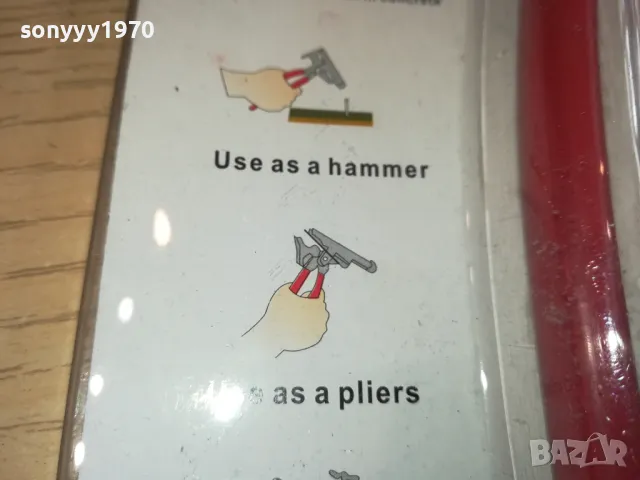 Мултифункционални клещи с чук и удобни гумени дръжки. Размери: 20х11 см 1612241604, снимка 16 - Клещи - 48367716